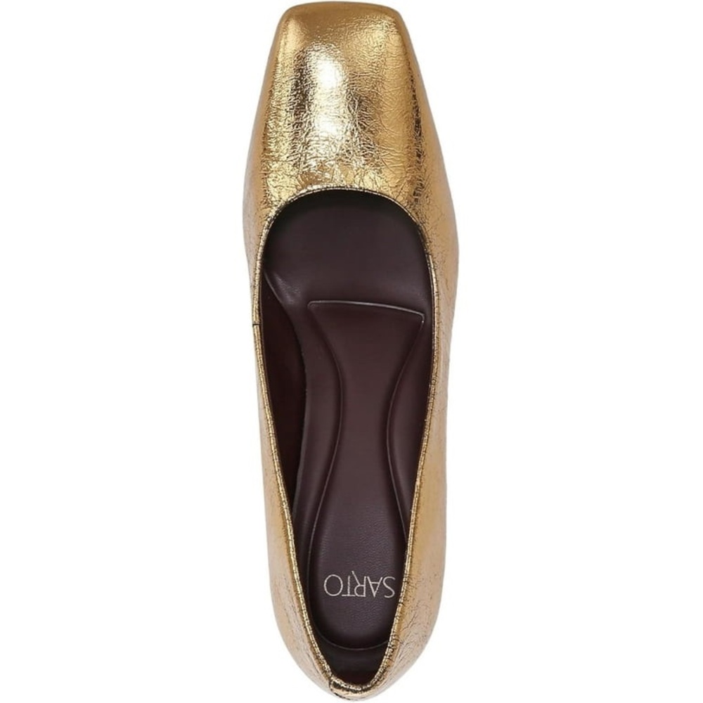 NWT Franco Sarto Flexa Aela Square Toe Pump Bronze Leather Sz 9 - Picture 6 of 15